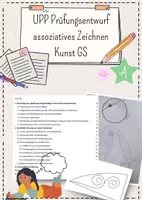 Vorschau - Stundenentwürfe - Prüfungsentwurf Kunst assoziatives Zeichnen UPP - Deckblatt
