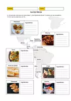 Vorschau - Arbeitsblätter - Platos típicos + presentación Describir la comida - Seite 1