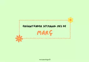 Vista previa - Hojas de trabajo - Organitzador setmanal - Mes de març - Portada