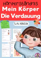 Vorschau - Unterrichtsreihen - Hörverstehen - Die Verdauung (Reihe Der Körper, sofort einsatzbereit) - Deckblatt