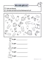 Vorschau - Arbeitsblätter - Schreiben: Zählen und Schreiben Grundwortschatz - Kleidung und Farben - Seite 3