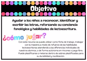 Vista previa - Tarjetas / Manipulativos - APRENDER LAS LETRAS. FONOLOGÍA Y LECTOESCRITURA - página 2