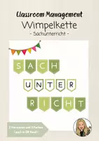 Vorschau - Poster - Wimpelkette Fach Sachunterricht - für die Themenwand - Seite 1