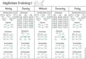 Vorschau - Arbeitsblätter - tägliches Training 1 - Wiederholung ZR 100 - Seite 3
