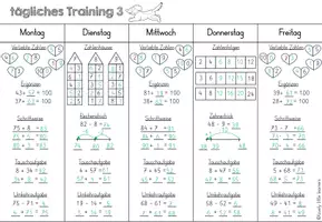 Vorschau - Arbeitsblätter - tägliches Training 3 - Wiederholung ZR 100 - Seite 3
