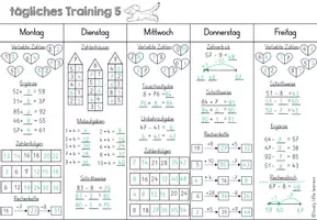 Vorschau - Arbeitsblätter - tägliches Training 5 - Wiederholung ZR 100 - Seite 2