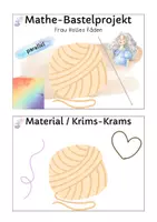 Vorschau - Präsentationen/Tafelbilder - Mathe Bastelprojekt Frau Holles Fäden Mathematik 3. Klasse Kompetenz Lagebeziehungen von Strecken in der Ebene beschriften - Deckblatt