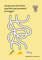 anteprima - Materiale interattivo - I percorsi di topo Mirco per raggiungere il formaggio - Pagina 1
