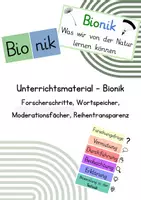 Vorschau - Stundenentwürfe - Komplettpaket Bionik: Reihentransparenz, Unterrichtsentwurf, Material zur Klette - Deckblatt