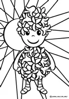 Vorschau - Mal- und Bastelvorlagen - Ausmalbilder Mosaikbilder "Frühblüher-Wichtel" Frühlingsblumen - Seite 3