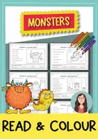 Vorschau - Arbeitsblätter - Monsters read and colour - 8 Bilder, 2-fach differenziert (Englisch) - Deckblatt