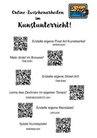 Vorschau - Poster - KUNST: Infoblatt Online-Zwischenarbeiten im Kunstunterricht - Seite 1