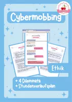 Vorschau - Stundenentwürfe - Cybermobbing Arbeitsblätter + Stundenverlaufsplan - Deckblatt