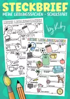 Vorschau - Arbeitsblätter - Meine Lieblingssachen - Doodle Steckbrief zum Ausfüllen zum Schulstart - Deckblatt