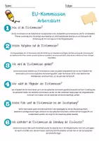 Vorschau - Arbeitsblätter - EU-Kommission Arbeitsblatt 7. & 8. Klasse Europaparlament AB mit Lösungen - Seite 2