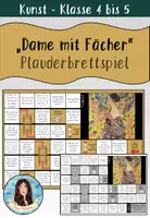 Vorschau - Spiele - "Dame mit Fächer" von Gustav Klimt - Plauderbrettspiel - Deckblatt