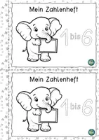 Vorschau - Arbeitsblätter - Elefantenstarke Zahlenreise: Zahlen 1 bis 6 für die Vorschule - Seite 1