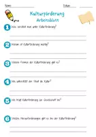 Vorschau - Arbeitsblätter - Kulturförderung Arbeitsblatt 7. & 8. Klasse Behindertenförderung AB mit Lösungen - Seite 1