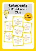 Vorschau - Fördermaterial/Inklusion - Rechendreiecke ZR10 - Knobelkartei - mit Lösungen - Deckblatt
