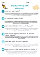 Vorschau - Arbeitsblätter - Erasmus-Programm Arbeitsblatt 7. & 8. Klasse Internationale Studierende AB mit Lösungen - Seite 2