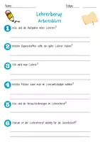Vorschau - Arbeitsblätter - Lehrerberuf Arbeitsblatt 7. & 8. Klasse Pädagogikstudium AB mit Lösungen - Seite 1