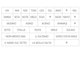 anteprima - Esercizi - Prime schede di lettura di sillabe e parole (LMNST) - Pagina 2