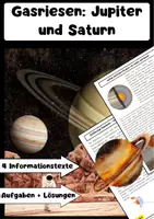 Vorschau - Arbeitsblätter - Gasriesen Jupiter und Saturn: Struktur und Dynamik - Deckblatt