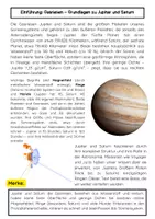 Vorschau - Arbeitsblätter - Gasriesen Jupiter und Saturn: Struktur und Dynamik - Seite 1