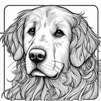 förhandsvisning - Hundporträtt Målarbok (50 Målarbilder) - sida 2