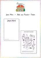 Vorschau - Arbeitsblätter - Joan Miró: Bild-Puzzle & Deckblatt - Kunst - Kl. 3/4 (Farben & Formen) - Deckblatt