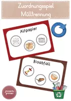 Vorschau - Spiele - Zuordnungsspiel Mülltrennung - Deckblatt