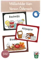 Vorschau - Präsentationen/Tafelbilder - Mülltrennung erarbeiten: Schilder/Tafelmaterial - Version Österreich klein - Deckblatt
