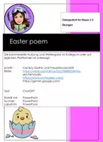 Vorschau - Arbeitsblätter - English easter poem - Ostergedicht Englisch Klasse 3 bis 6 - Seite 1