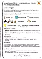 Aperçu - Cartes / Images - Johann Sebastian Bach – Cartes illustrées et informatives (Compositeurs célèbres) - Page 1