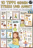 Vorschau - Poster - Entspannungstipps Körper bei Stress / Angst - für den Körper & Selbstregulation Unterrichtsstörungen - Deckblatt