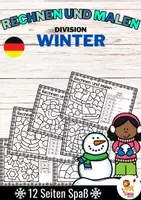 Aperçu - Feuilles d'exercices - Rechen-Mal-Blätter - Division (Winter) Hiver Divisions Mathématiques Allemand - Page de couverture