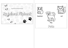 Vorschau - Mal- und Bastelvorlagen - Animal Flipbook - Seite 1
