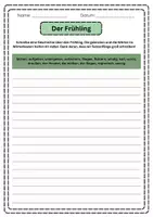 Vorschau - Arbeitsblätter - Frühlingswörter - Wörter und Sätze schreiben - Deckblatt