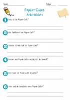 Vorschau - Arbeitsblätter - Repair-Cafés Arbeitsblatt 7. & 8. Klasse Upcycling AB mit Lösungen - Seite 1