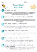 Vorschau - Arbeitsblätter - Second-Hand Arbeitsblatt 7. & 8. Klasse Flohmarktgeschichten AB mit Lösungen - Seite 2