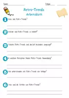 Vorschau - Arbeitsblätter - Retro-Trends Arbeitsblatt 7. & 8. Klasse Vintage-Mode AB mit Lösungen - Seite 1