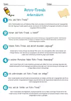 Vorschau - Arbeitsblätter - Retro-Trends Arbeitsblatt 7. & 8. Klasse Vintage-Mode AB mit Lösungen - Seite 2