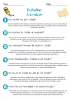 Vorschau - Arbeitsblätter - Esskultur Arbeitsblatt 7. & 8. Klasse Wohnkultur AB mit Lösungen - Seite 2