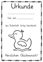Vorschau - Anderer Materialtyp - Urkunde für das 1. Schuljahr: Ente und Delfin - Seite 2