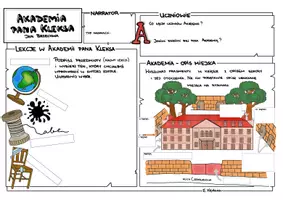 zapowiedź - Akademia pana Kleksa (karty pracy puste i uzupełnione) - strona 1