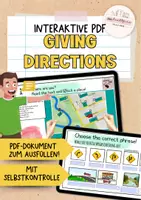 Vorschau - Arbeitsblätter - Giving Directions | Übungen | interaktive PDF | digital - Deckblatt