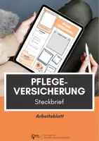 Vorschau - Arbeitsblätter - Pflegeversicherung: Steckbrief - Deckblatt