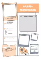 Vorschau - Arbeitsblätter - Pflegeversicherung: Steckbrief - Seite 1