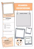 Vorschau - Arbeitsblätter - Krankenversicherung: Steckbrief - Seite 1