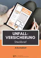Vorschau - Arbeitsblätter - Unfallversicherung: Steckbrief - Deckblatt